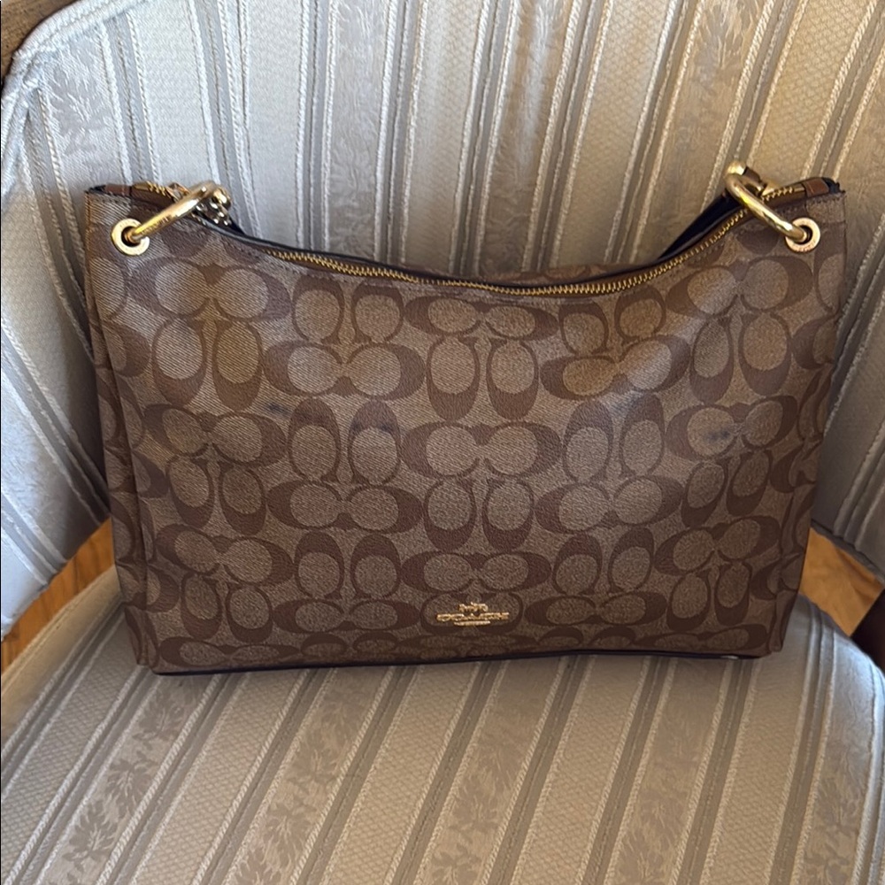 Coach Brown Signature Shoulder Bag